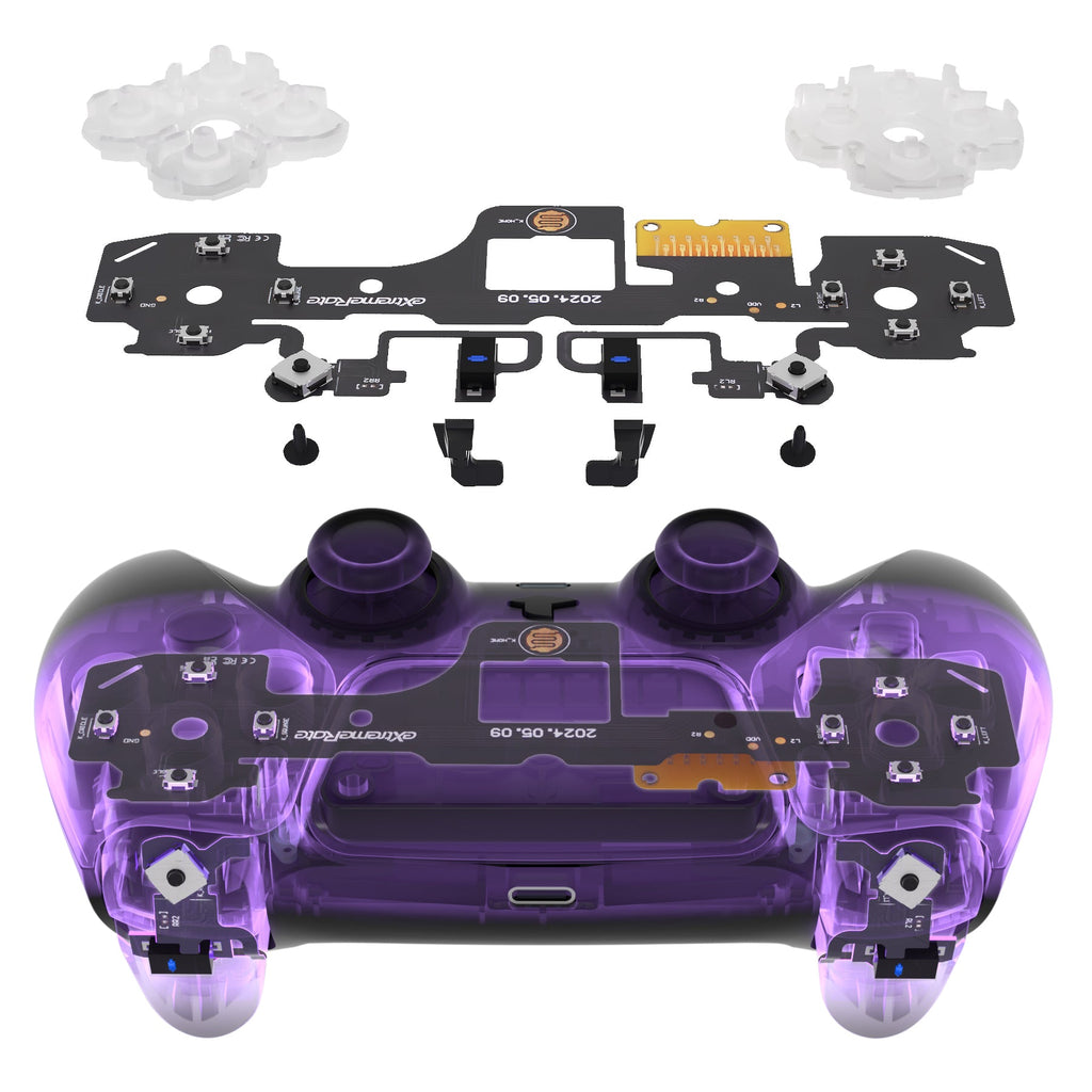 eXtremeRate Whole Set - Light Version Clicky Kit V2 for PS5 Controller BDM-040/050/060 Shoulder Face Buttons, Micro Switch L2R2 Clicky Hair Trigger Kit and Tactile L1R1 Face Buttons Mouse Click for PS5 Controller eXtremeRate