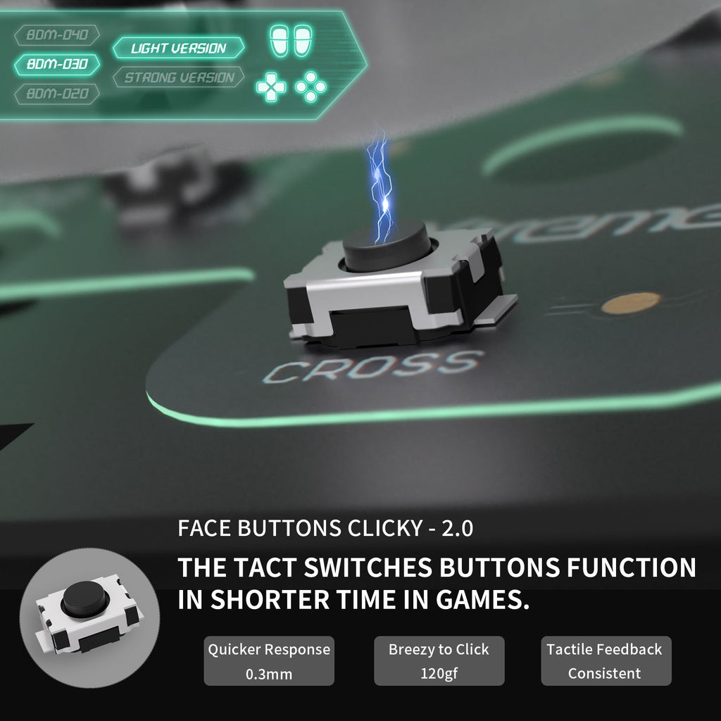 eXtremeRate Whole Set - Light Version Clicky Kit for PS5 Controller BDM-030, Custom Micro Switch L2R2 Face Buttons Clicky Kit and Tactile L1R1 Keys Mouse Click for PS5 Controller eXtremeRate