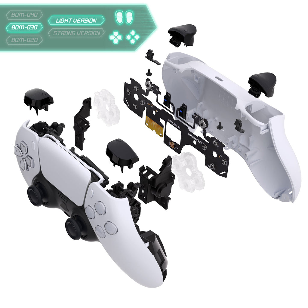 eXtremeRate Whole Set - Light Version Clicky Kit for PS5 Controller BDM-030, Custom Micro Switch L2R2 Face Buttons Clicky Kit and Tactile L1R1 Keys Mouse Click for PS5 Controller eXtremeRate