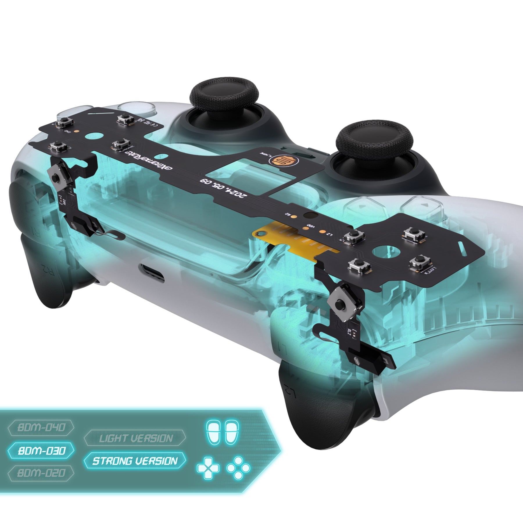 eXtremeRate Whole Set - Strong Version Clicky Kit for PS5 Controller BDM-030, Custom Micro Switch L2R2 Face Buttons Clicky Kit and Tactile L1R1 Keys Mouse Click for PS5 Controller eXtremeRate