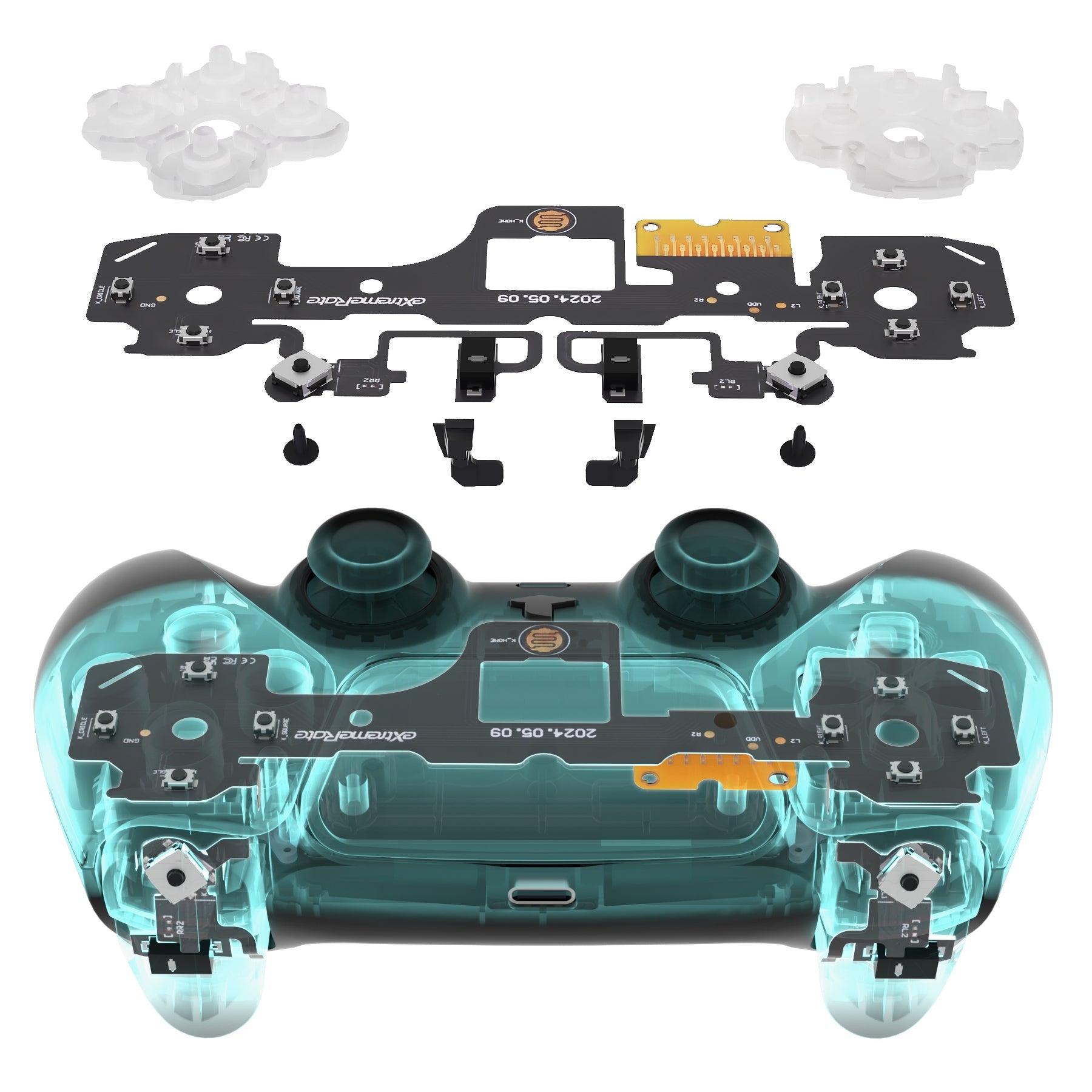 eXtremeRate Whole Set - Strong Version Clicky Kit for PS5 Controller BDM-030, Custom Micro Switch L2R2 Face Buttons Clicky Kit and Tactile L1R1 Keys Mouse Click for PS5 Controller eXtremeRate