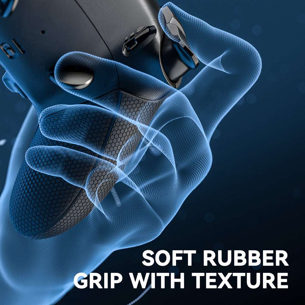 eXtremeRate Beyond-ARC Bottom Shell Kit with Rubberised Grip for PS5 Edge Controller - Black eXtremeRate