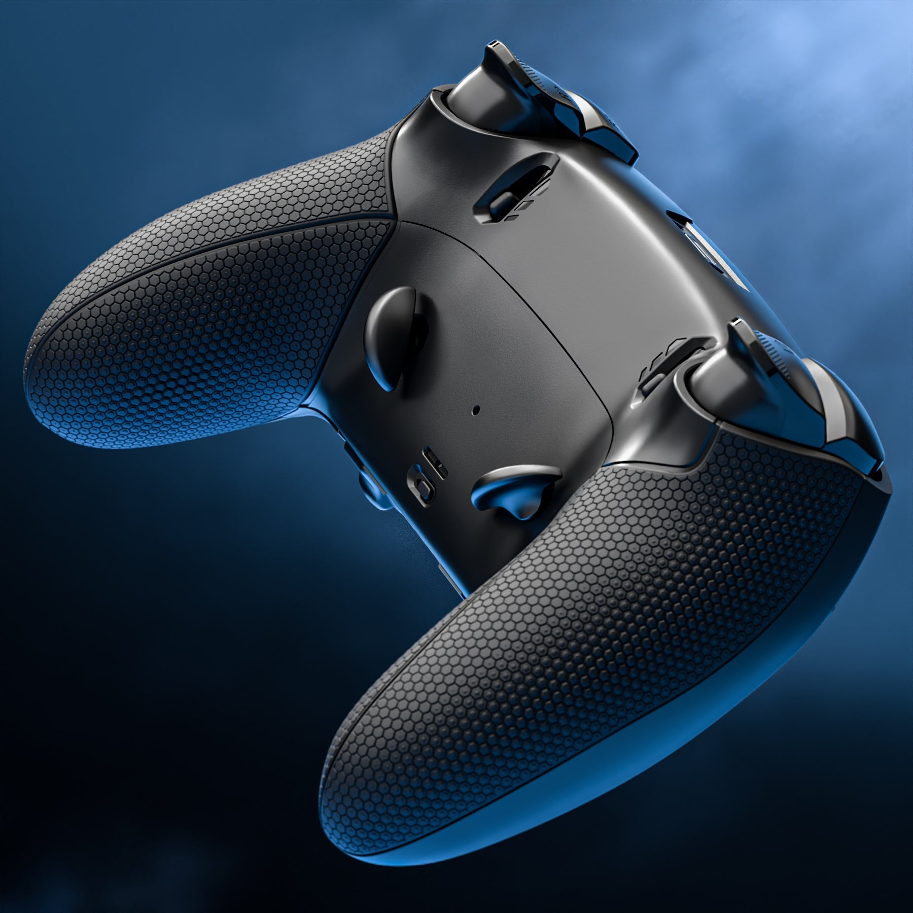 eXtremeRate Beyond-ARC Bottom Shell Kit with Rubberised Grip for PS5 Edge Controller - Black eXtremeRate