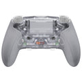 eXtremeRate Beyond-ARC Bottom Shell Kit with Rubberised Grip for PS5 Edge Controller - Clear & Gray eXtremeRate
