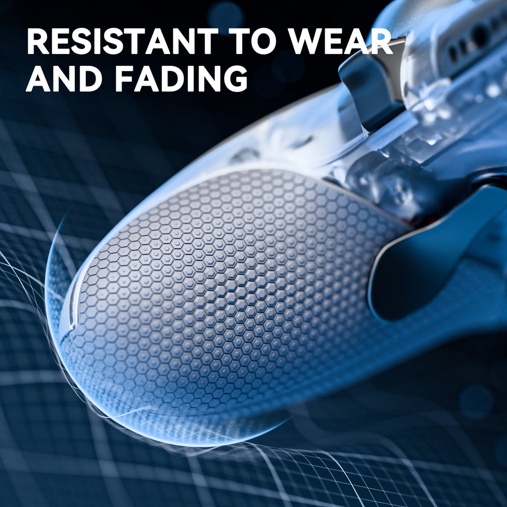 eXtremeRate Beyond-ARC Bottom Shell Kit with Rubberised Grip for PS5 Edge Controller - Clear & Gray eXtremeRate