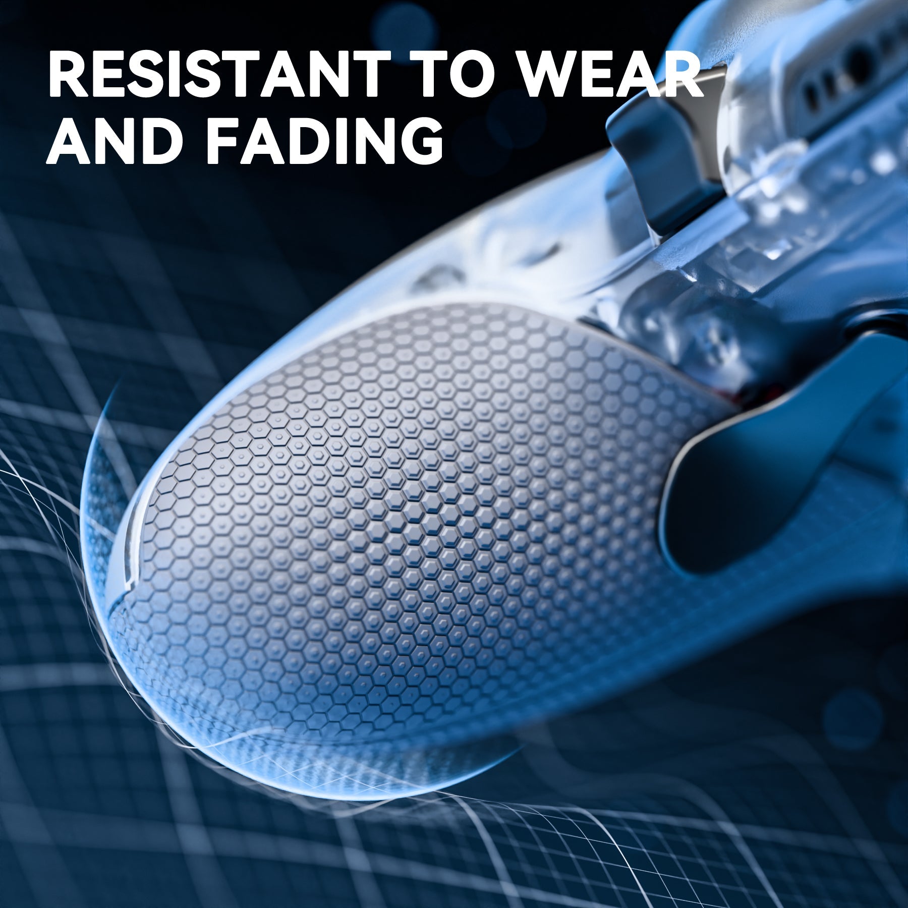 eXtremeRate Beyond-ARC Bottom Shell Kit with Rubberised Grip for PS5 Edge Controller - Clear & Gray eXtremeRate