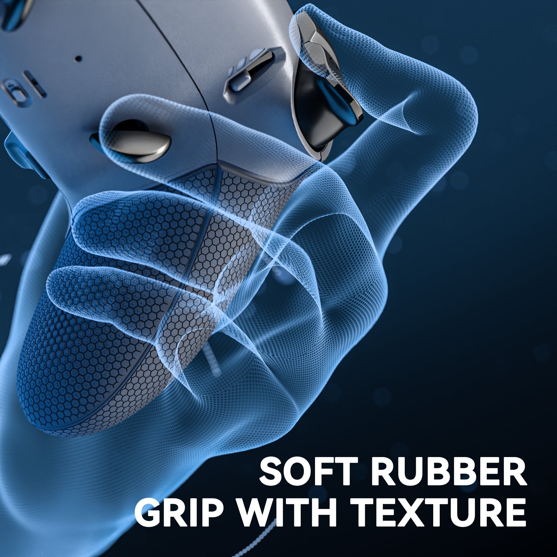 eXtremeRate Beyond-ARC Bottom Shell Kit with Rubberised Grip for PS5 Edge Controller - New Hope Gray & Classic Gray eXtremeRate