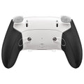 eXtremeRate Beyond-ARC Bottom Shell Kit with Rubberised Grip for PS5 Edge Controller - White Black eXtremeRate