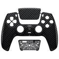 eXtremeRate LUNA Redesigned Replacement Front Shell with Touchpad Compatible with PS5 Controller BDM-010/020/030/040/050 - Graphite Carbon Fiber eXtremeRate