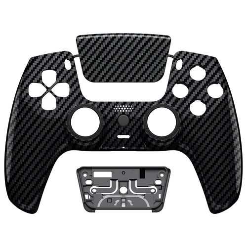 eXtremeRate LUNA Redesigned Replacement Front Shell with Touchpad Compatible with PS5 Controller BDM-010/020/030/040/050 - Graphite Carbon Fiber eXtremeRate