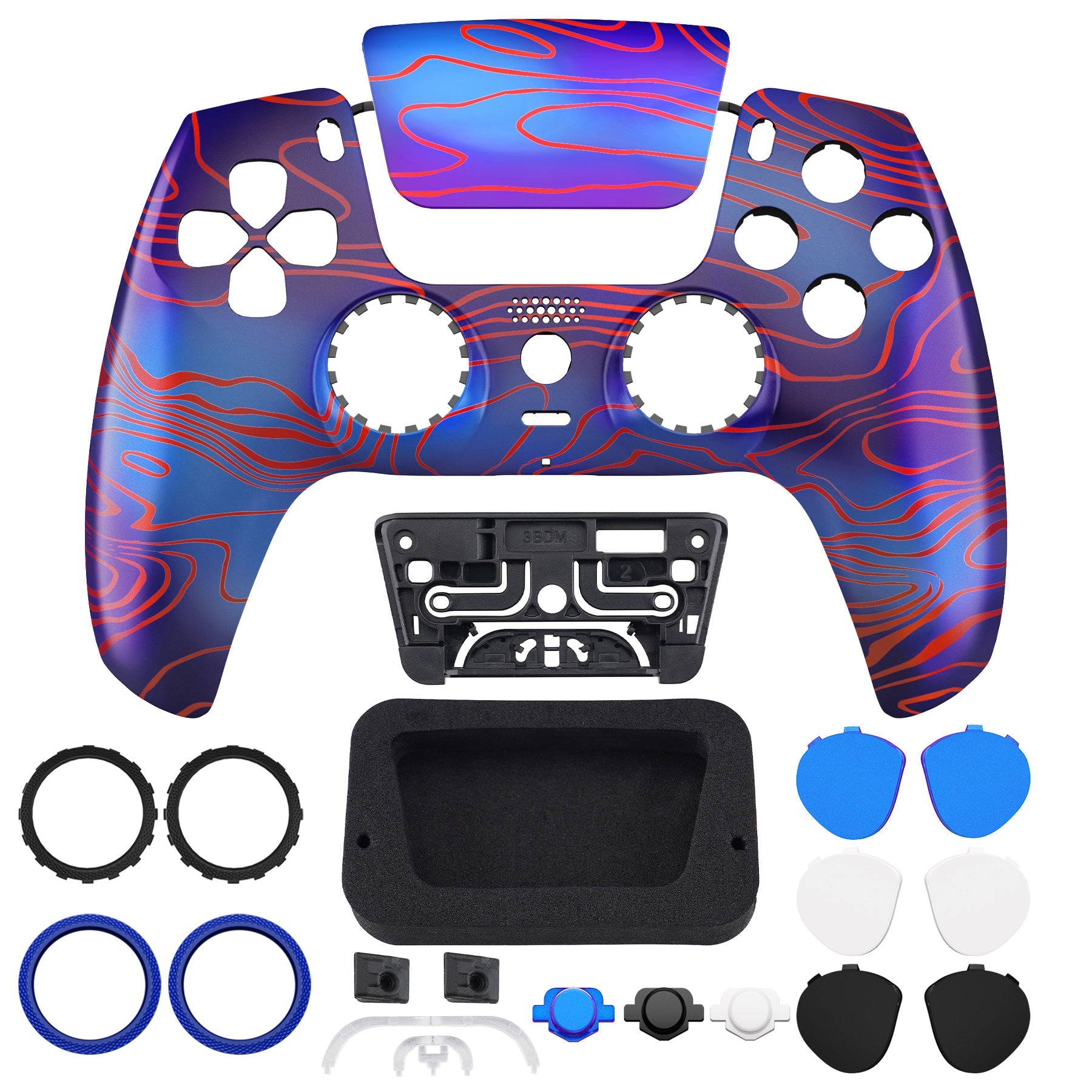 eXtremeRate LUNA Redesigned Replacement Front Shell with Touchpad Compatible with PS5 Controller BDM-010/020/030/040/050 - Damascuscamo eXtremeRate