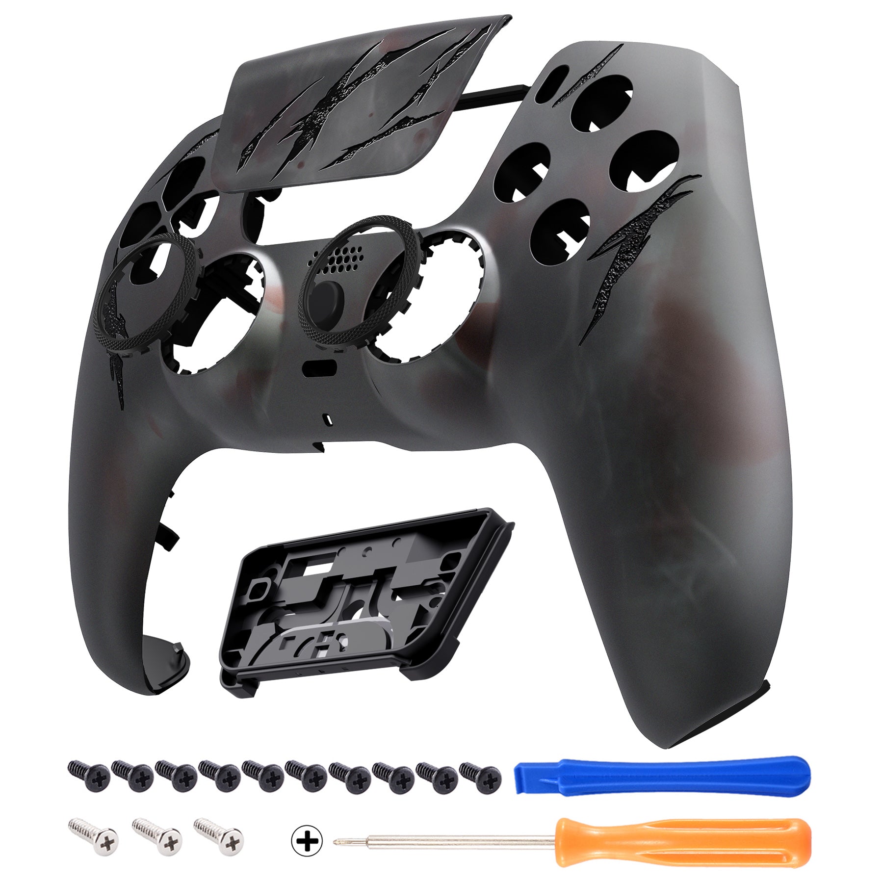 eXtremeRate LUNA Redesigned Replacement Front Shell with Touchpad Compatible with PS5 Controller BDM-010/020/030/040/050 - Blood Mist eXtremeRate