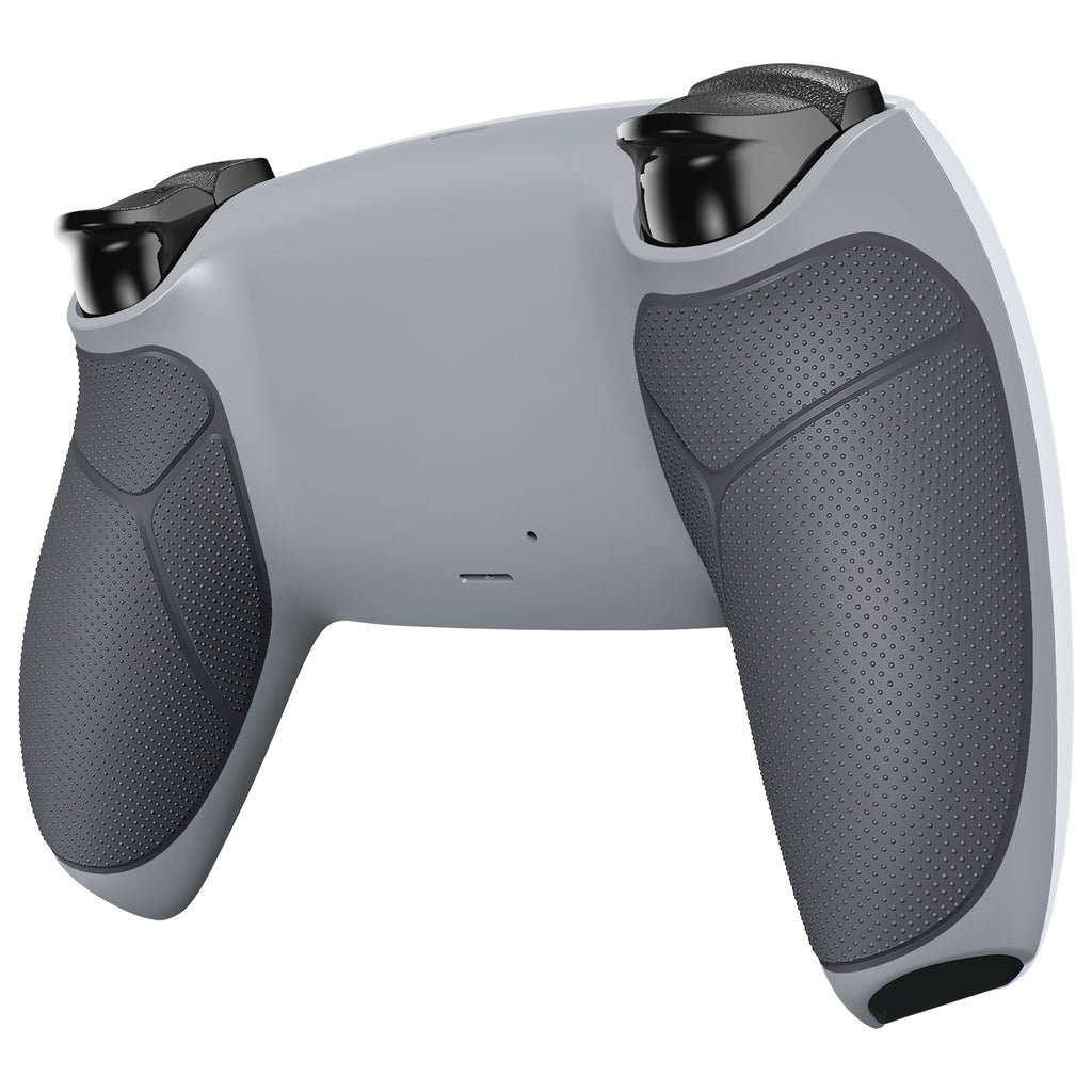 eXtremeRate Performance Grip Replacement Back Housing Bottom Shell Compatible with PS5 Controller BDM-010/020/030/040/050 - Rubberized New Hope Gray & Classic Gray eXtremeRate