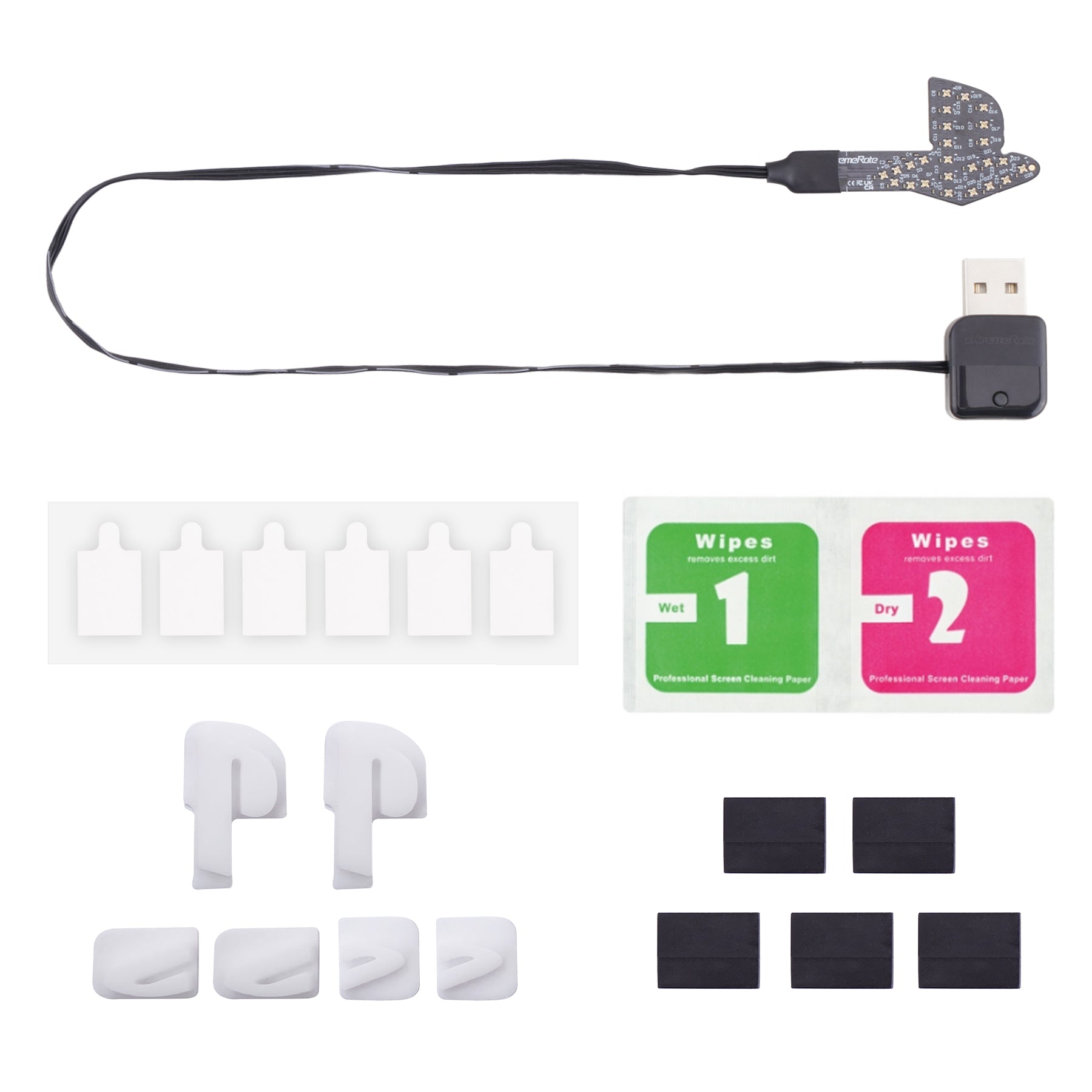 eXtremeRate RGB RAINBOW Logo LED Kit for PS5 Disc & Digital Edition Console (2020 CFI-1 Series) - 7 Colors 40 Effects eXtremeRate
