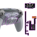 eXtremeRate RISE4 Plus MAX Back Paddles Kit with Clicky Trigger Stops & Rubberized Grip for PS5 Controller BDM-030/040/050 - Clear & Gray eXtremeRate