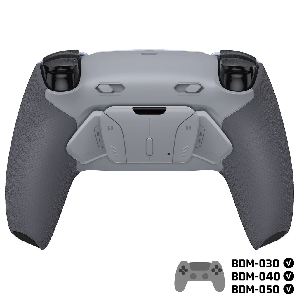 eXtremeRate RISE4 Plus MAX Back Paddles Kit with Clicky Trigger Stops & Rubberized Grip for PS5 Controller BDM-030/040/050 - New Hope Gray & Classic Gray eXtremeRate