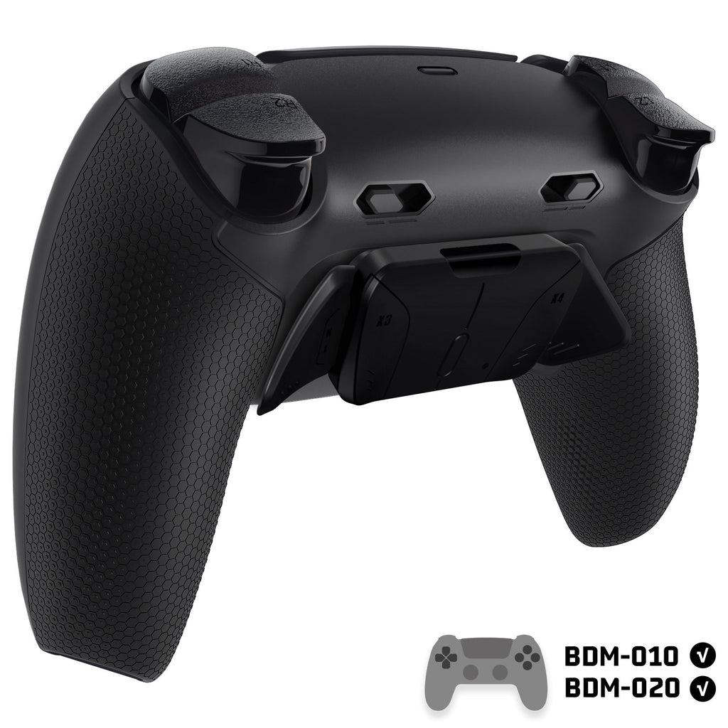 eXtremeRate RISE4 Plus MAX Back Paddles Kit with Clicky Trigger Stops & Rubberized Grip for PS5 Controller BDM-010/020 - Black eXtremeRate