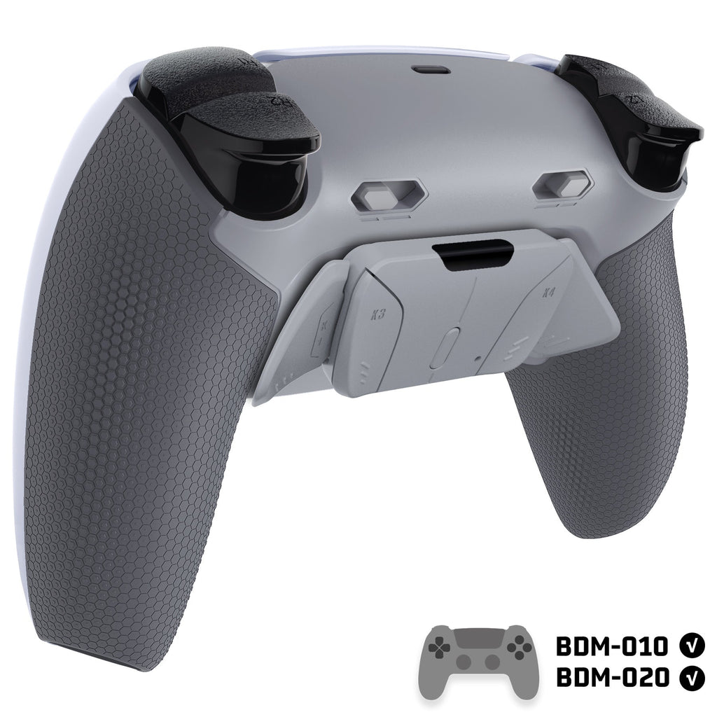 eXtremeRate RISE4 Plus MAX Back Paddles Kit with Clicky Trigger Stops & Rubberized Grip for PS5 Controller BDM-010/020 - New Hope Gray & Classic Gray eXtremeRate