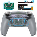 eXtremeRate RISE Plus MAX Back Paddles Kit with Clicky Trigger Stops & Rubberized Grip for PS5 Controller BDM-010/020 - Clear & Gray eXtremeRate