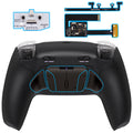 eXtremeRate Real Metal Buttons (RMB) Version RISE4 Plus MAX Back Paddles Kit with Clicky Trigger Stops & Rubberized Grip for PS5 Controller BDM-010/020 - Black eXtremeRate