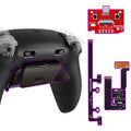 eXtremeRate Real Metal Buttons (RMB) Version RISE Plus MAX Back Paddles Kit with Clicky Trigger Stops & Rubberized Grip for PS5 Controller BDM-030/040/050 - Black eXtremeRate