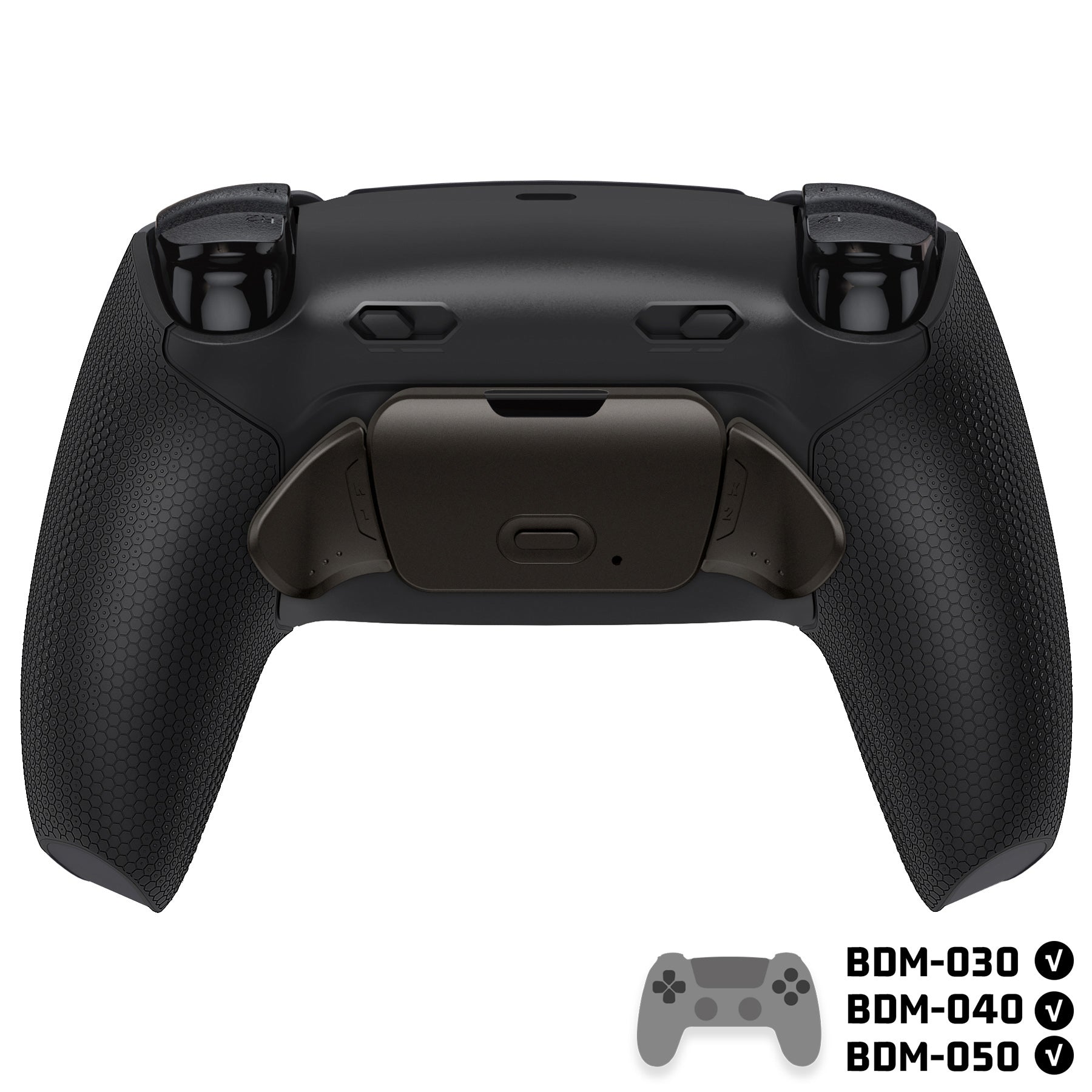 eXtremeRate Real Metal Buttons (RMB) Version RISE Plus MAX Back Paddles Kit with Clicky Trigger Stops & Rubberized Grip for PS5 Controller BDM-030/040/050 - Black eXtremeRate