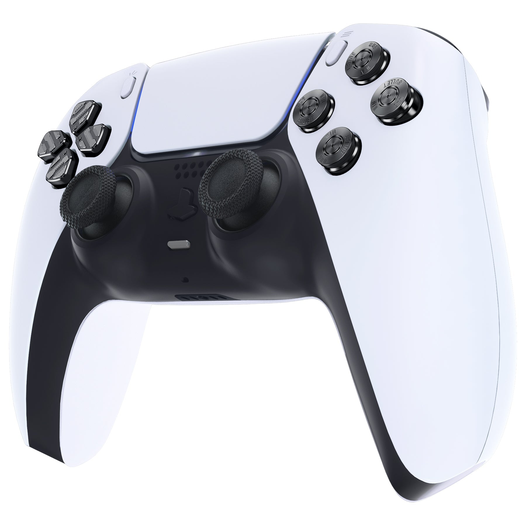 eXtremeRate Replacement Aluminum Metal Dpad ABXY Buttons for PS5 Controller - Black eXtremeRate