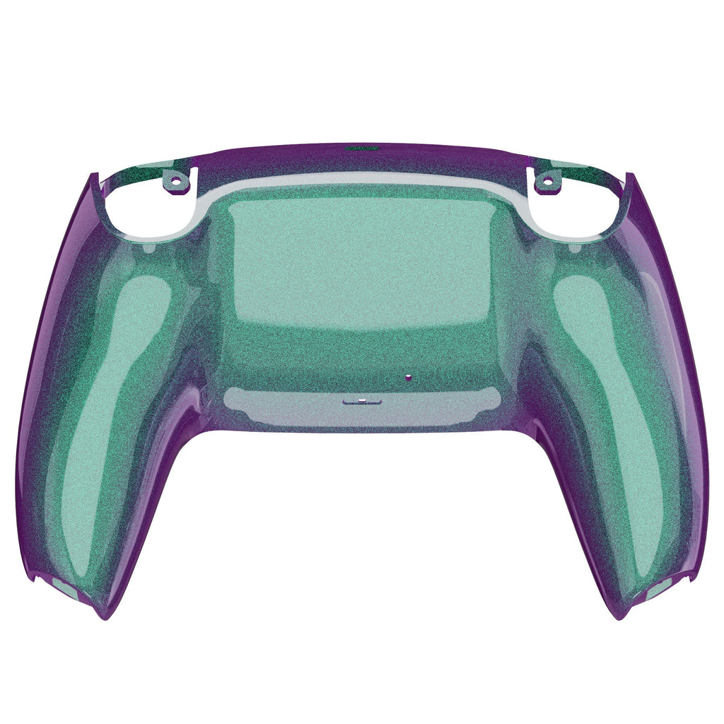 eXtremeRate Replacement Back Housing Bottom Shell Compatible with PS5 Controller BDM-010/020/030/040/050 - Chameleon Green Purple Glossy eXtremeRate
