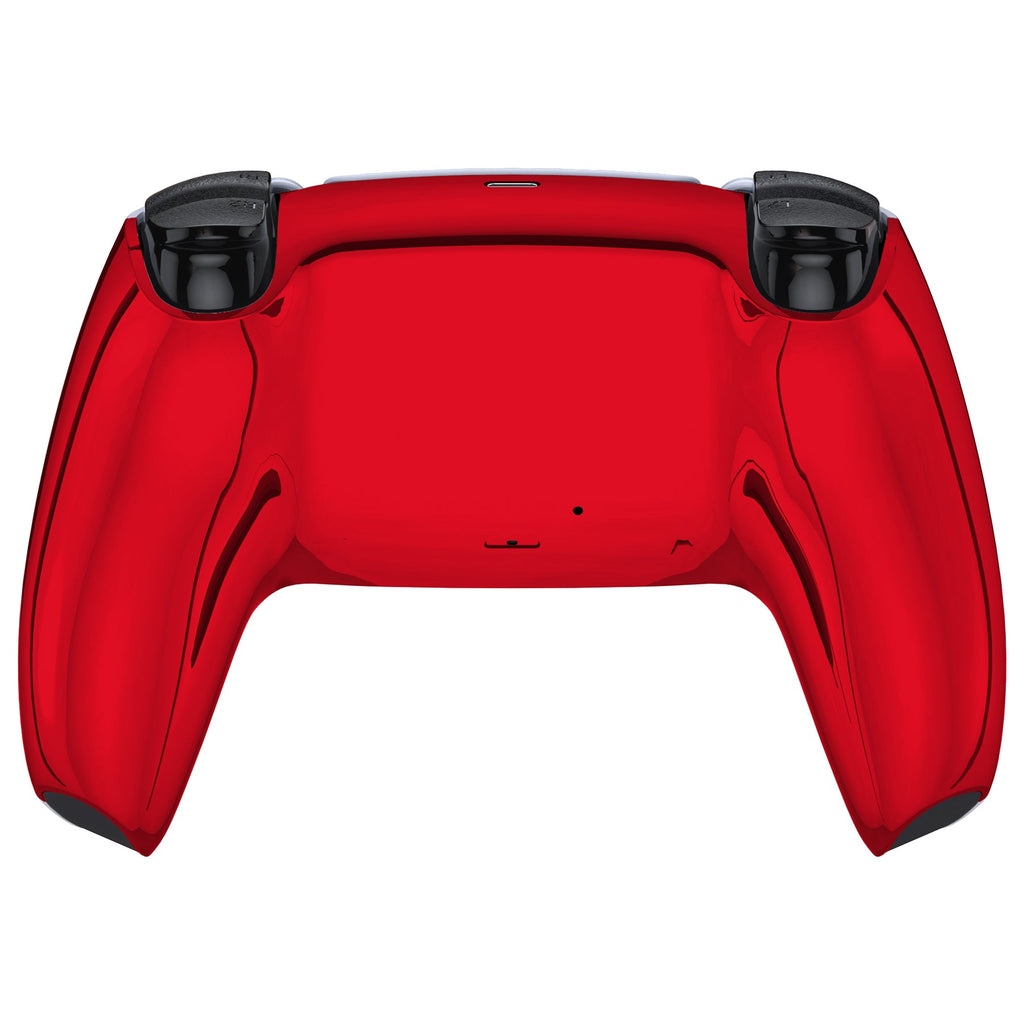 eXtremeRate Replacement Back Housing Bottom Shell Compatible with PS5 Controller BDM-010/020/030/040/050 - Chrome Red Glossy eXtremeRate