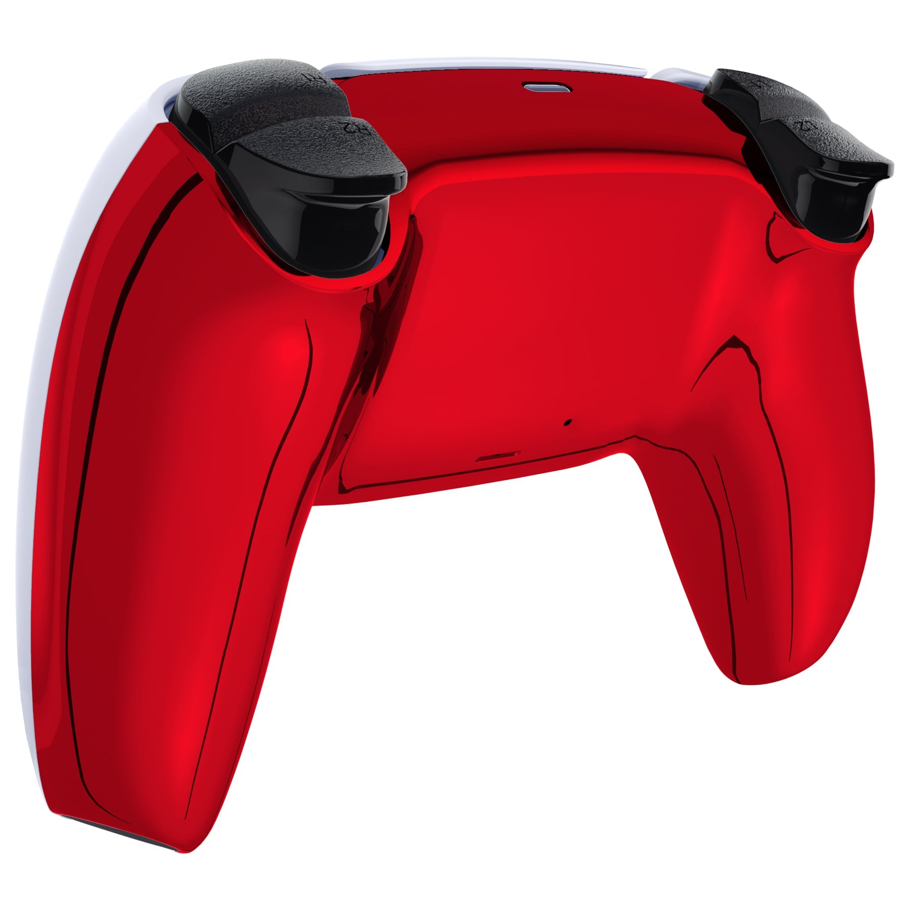 eXtremeRate Replacement Back Housing Bottom Shell Compatible with PS5 Controller BDM-010/020/030/040/050 - Chrome Red Glossy eXtremeRate