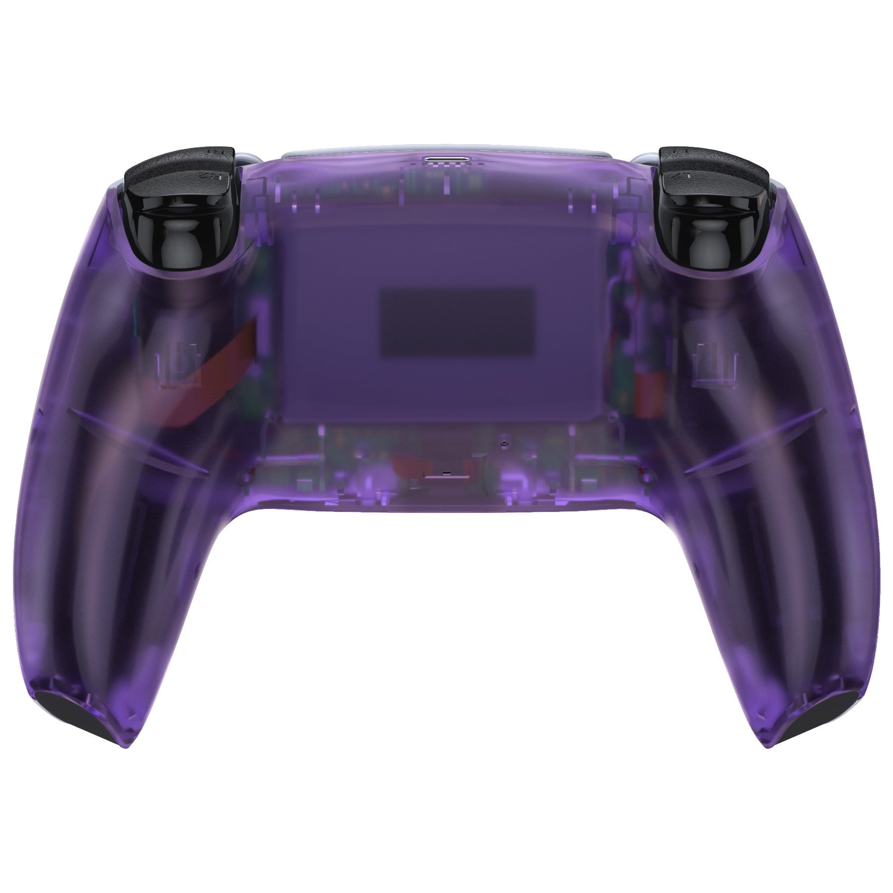 eXtremeRate Replacement Back Housing Bottom Shell Compatible with PS5 Controller BDM-010/020/030/040/050 - Clear Atomic Purple eXtremeRate