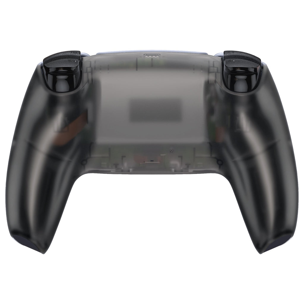eXtremeRate Replacement Back Housing Bottom Shell Compatible with PS5 Controller BDM-010/020/030/040/050 - Clear Black eXtremeRate