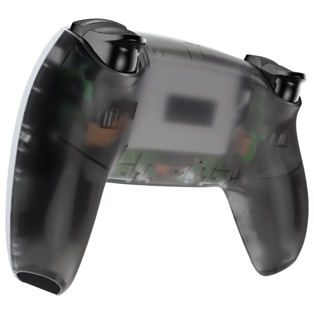 eXtremeRate Replacement Back Housing Bottom Shell Compatible with PS5 Controller BDM-010/020/030/040/050 - Clear Black eXtremeRate