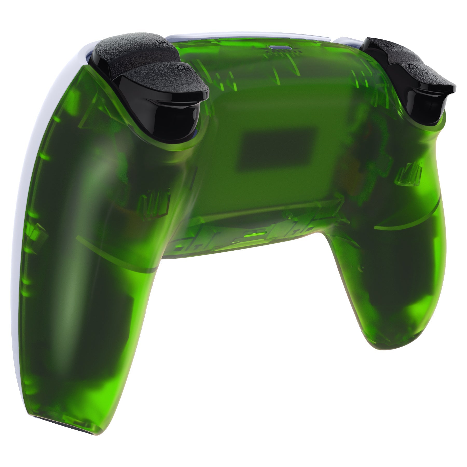 eXtremeRate Replacement Back Housing Bottom Shell Compatible with PS5 Controller BDM-010/020/030/040/050 - Clear Green eXtremeRate
