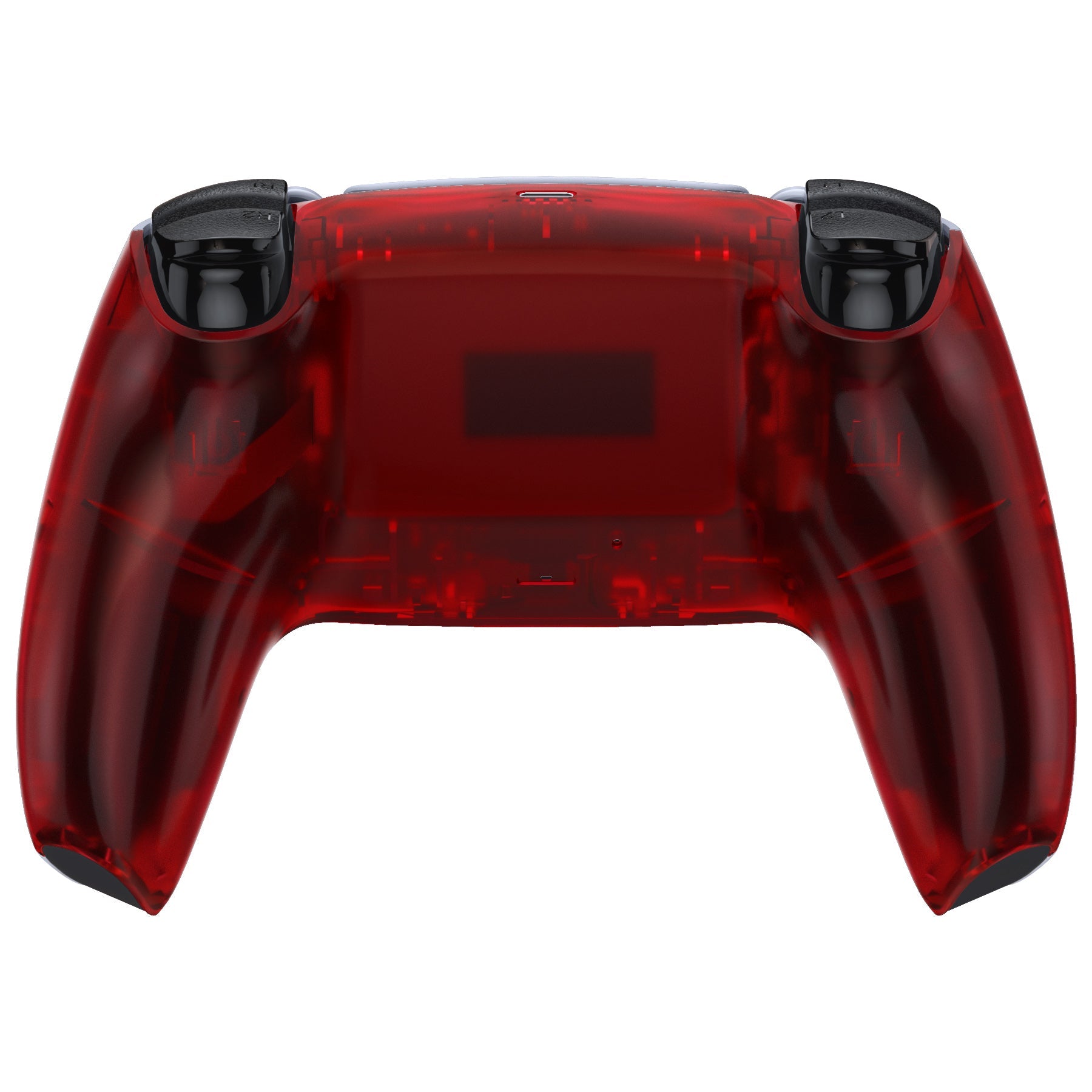 eXtremeRate Replacement Back Housing Bottom Shell Compatible with PS5 Controller BDM-010/020/030/040/050 - Clear Red eXtremeRate
