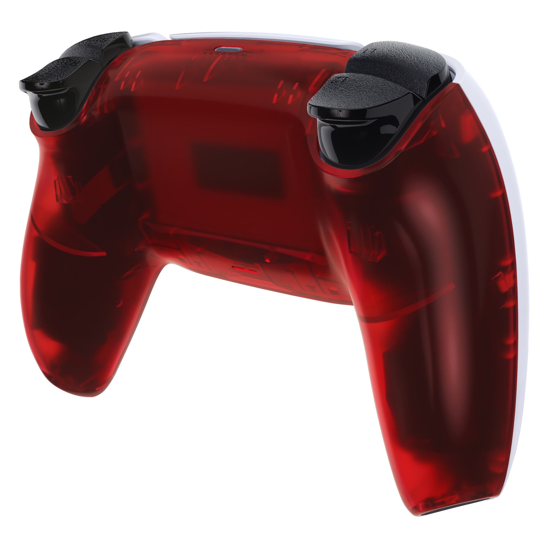 eXtremeRate Replacement Back Housing Bottom Shell Compatible with PS5 Controller BDM-010/020/030/040/050 - Clear Red eXtremeRate