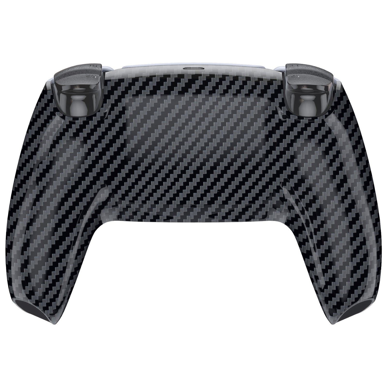 eXtremeRate Replacement Back Housing Bottom Shell Compatible with PS5 Controller BDM-010/020/030/040/050 - Graphite Carbon Fiber eXtremeRate