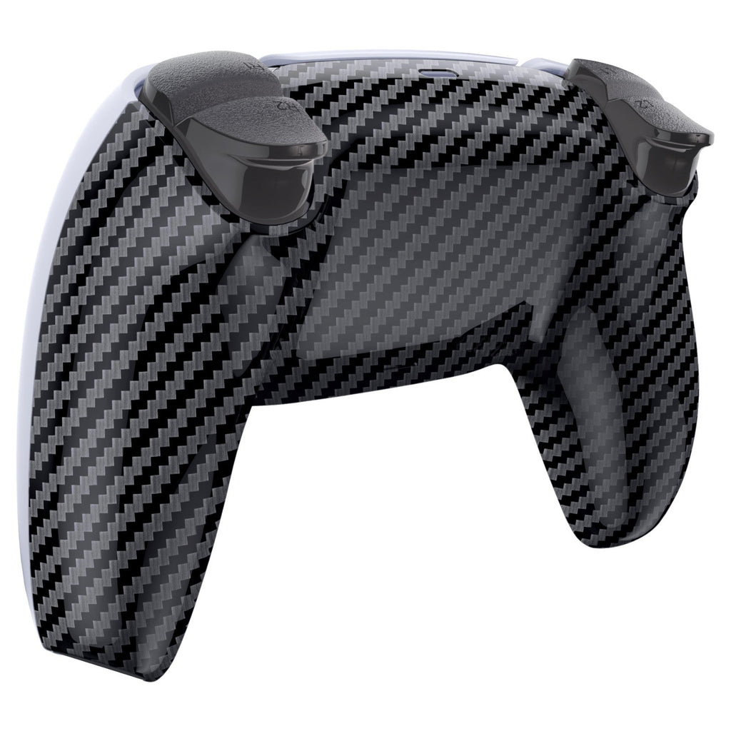 eXtremeRate Replacement Back Housing Bottom Shell Compatible with PS5 Controller BDM-010/020/030/040/050 - Graphite Carbon Fiber eXtremeRate