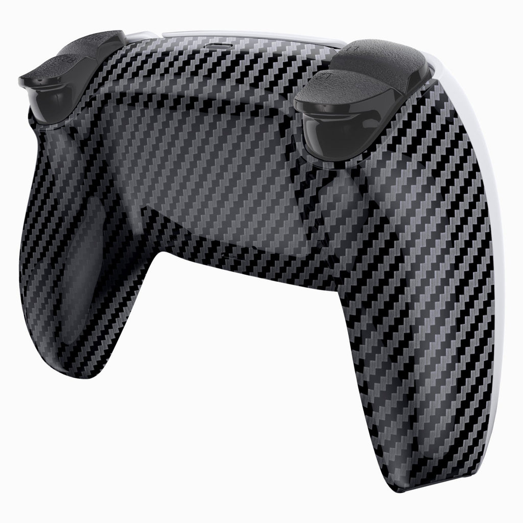 eXtremeRate Replacement Back Housing Bottom Shell Compatible with PS5 Controller BDM-010/020/030/040/050 - Graphite Carbon Fiber eXtremeRate