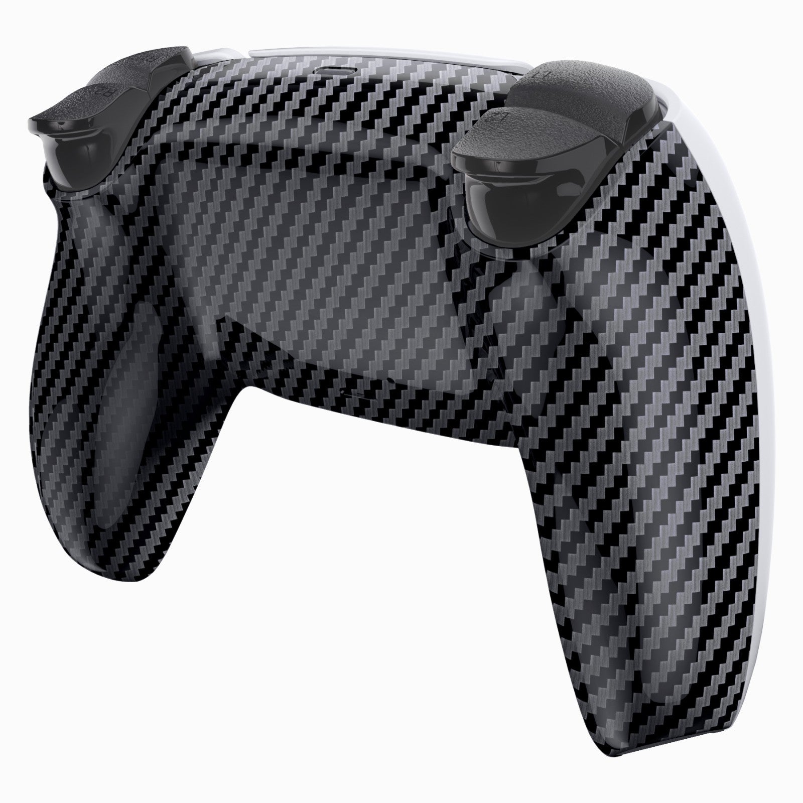 eXtremeRate Replacement Back Housing Bottom Shell Compatible with PS5 Controller BDM-010/020/030/040/050 - Graphite Carbon Fiber eXtremeRate