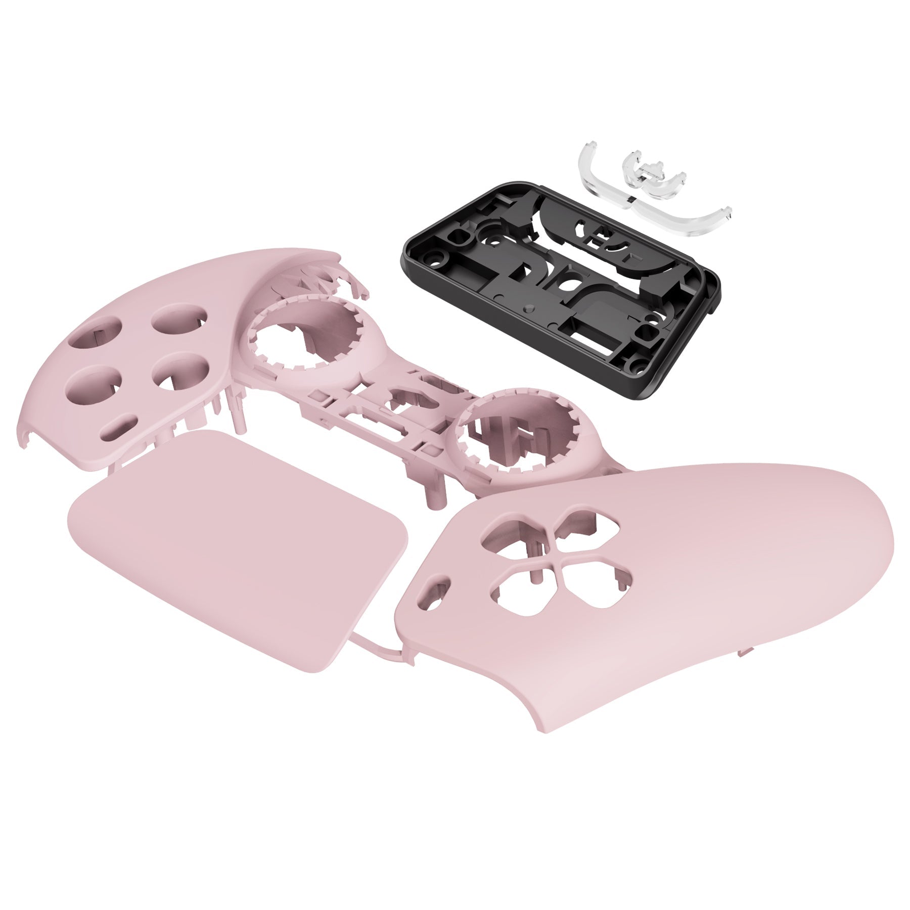 eXtremeRate Replacement Front Housing Shell with Touchpad Compatible with PS5 Controller BDM-010/020/030/040/050/060 - Cherry Blossoms Pink eXtremeRate