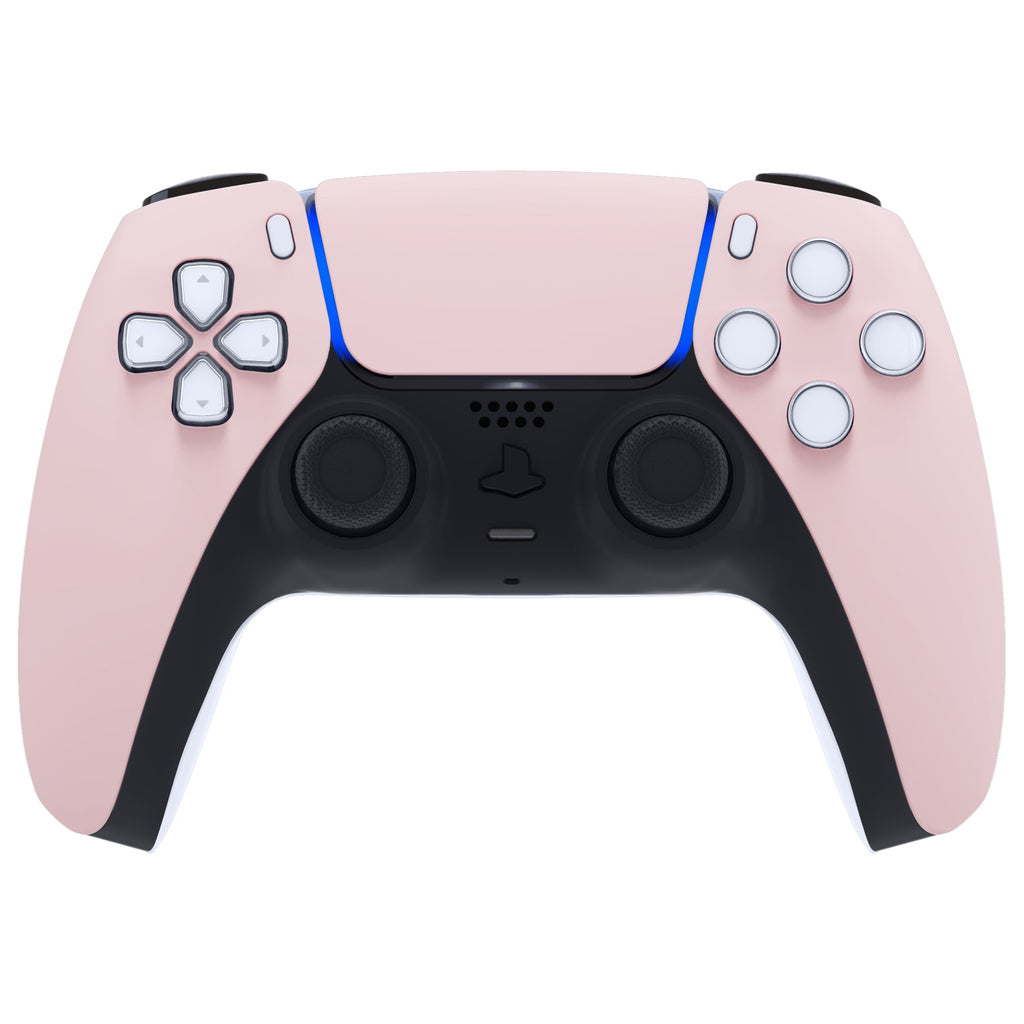 eXtremeRate Replacement Front Housing Shell with Touchpad Compatible with PS5 Controller BDM-010/020/030/040/050/060 - Cherry Blossoms Pink eXtremeRate