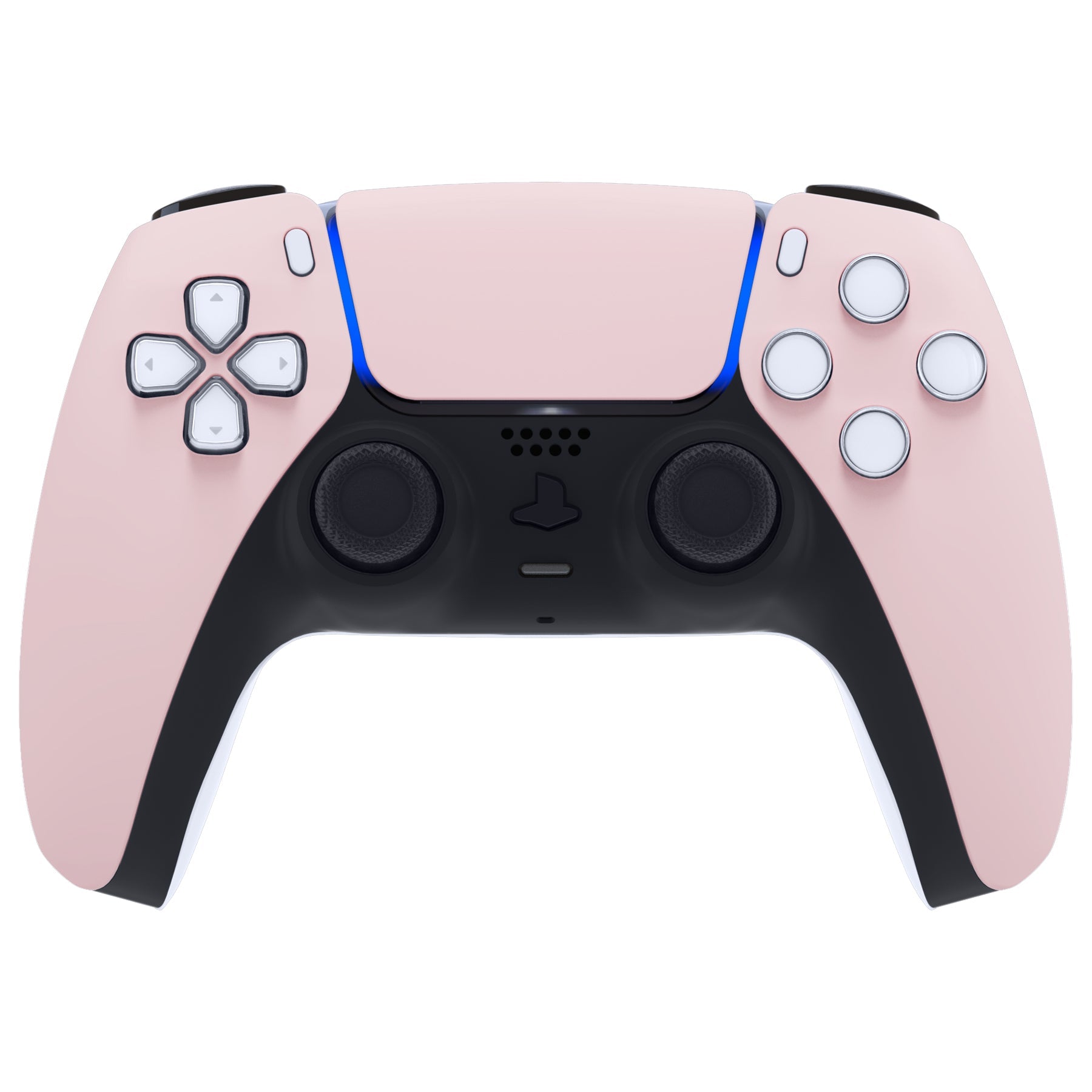 eXtremeRate Replacement Front Housing Shell with Touchpad Compatible with PS5 Controller BDM-010/020/030/040/050/060 - Cherry Blossoms Pink eXtremeRate