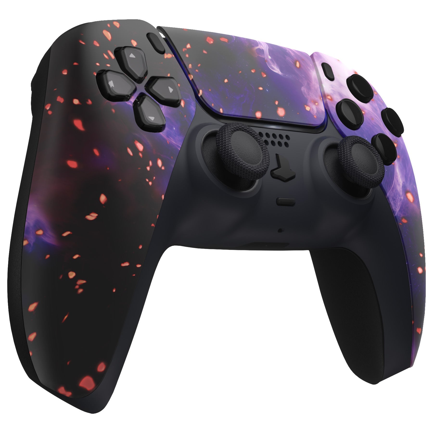 eXtremeRate Replacement Front Housing Shell with Touchpad Compatible with PS5 Controller BDM-010/020/030/040/050 - Glow in Dark - Cosmic Camo eXtremeRate