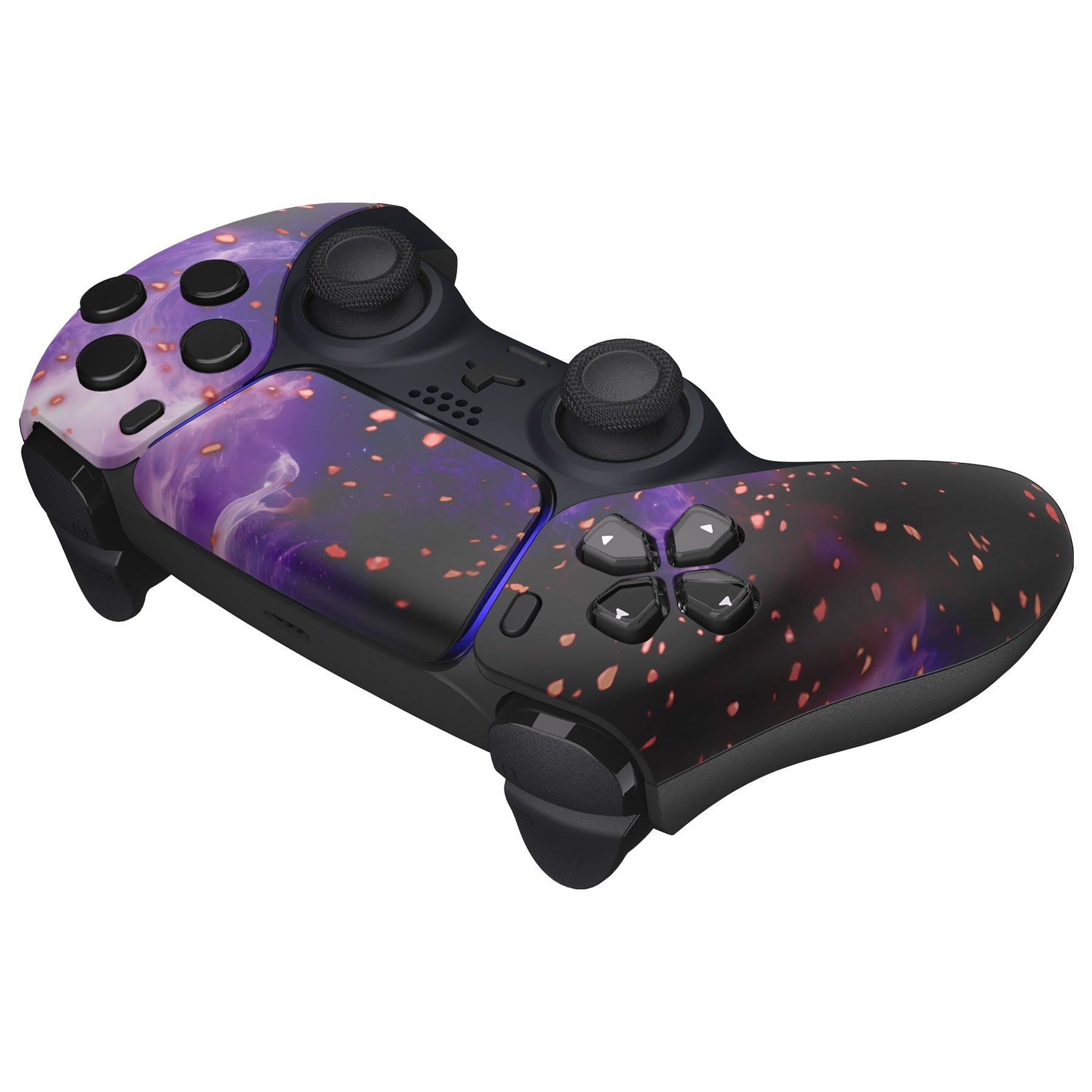 eXtremeRate Replacement Front Housing Shell with Touchpad Compatible with PS5 Controller BDM-010/020/030/040/050 - Glow in Dark - Cosmic Camo eXtremeRate