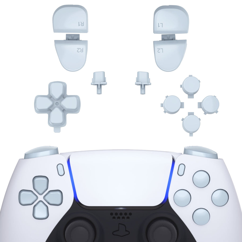 eXtremeRate Replacement Full Set Buttons Compatible with PS5 Controller BDM-030/040/050/060 - Celadon Green eXtremeRate