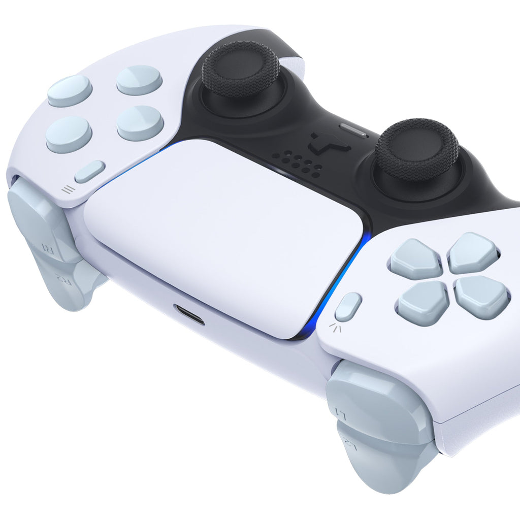 eXtremeRate Replacement Full Set Buttons Compatible with PS5 Controller BDM-030/040/050/060 - Celadon Green eXtremeRate
