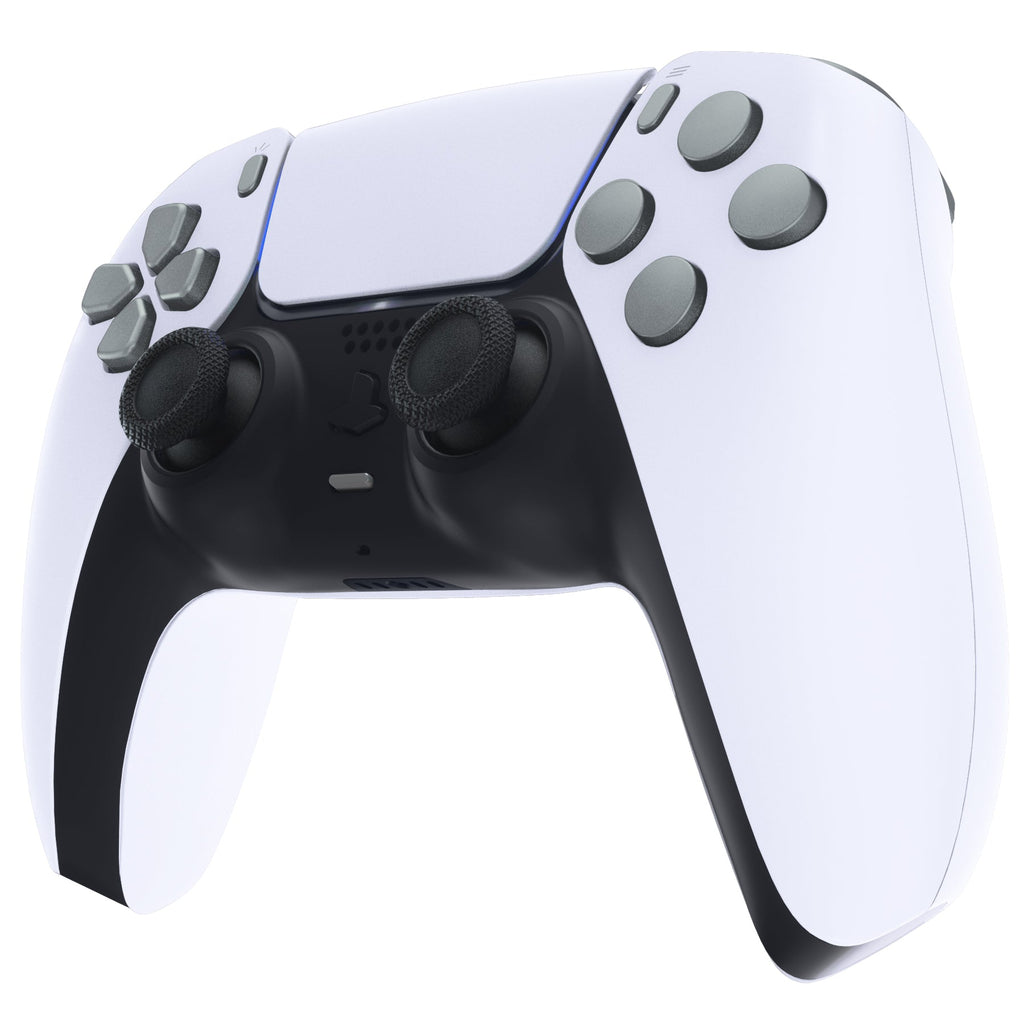 eXtremeRate Replacement Full Set Buttons Compatible with PS5 Controller BDM-010/020 - Metallic Steel Gray eXtremeRate