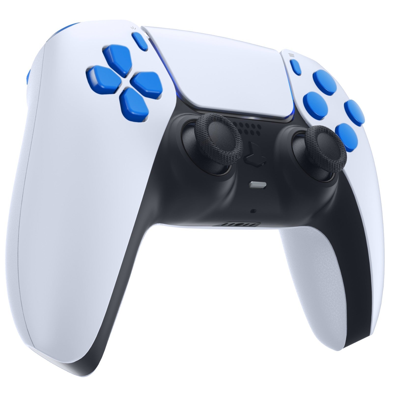 eXtremeRate Replacement Full Set Buttons Compatible with PS5 Controller BDM-010/020 - Blue eXtremeRate