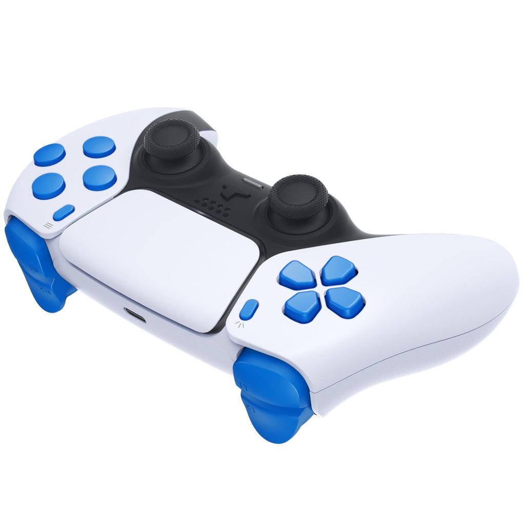 eXtremeRate Replacement Full Set Buttons Compatible with PS5 Controller BDM-010/020 - Blue eXtremeRate